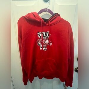 NWT Women’s Stadium Athletics Wisconsin Badger Bucky Hodded Sweatshirt, Size XL